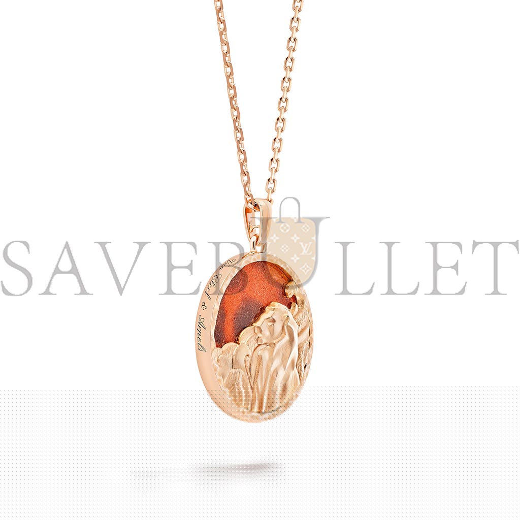 V*N CL*F arpels zodiaque long necklace leonis (leo) - rose gold, jasper  vcarp9r600